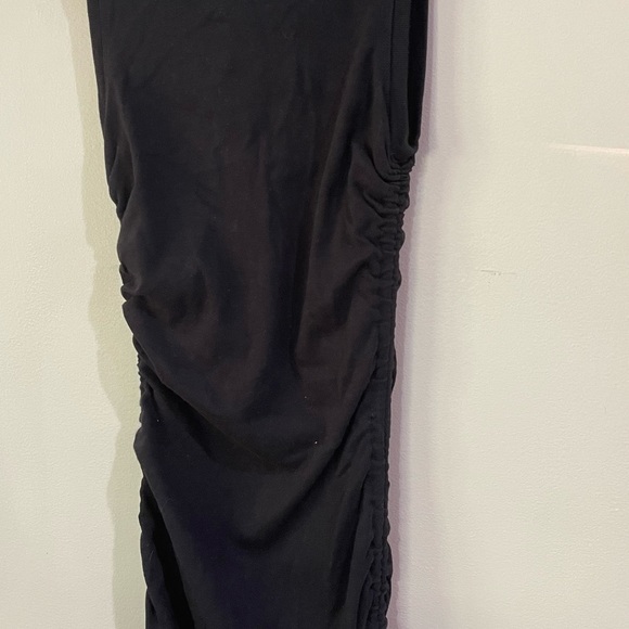 good american black ruched Tank dress Size 1 - Picture 4 of 5